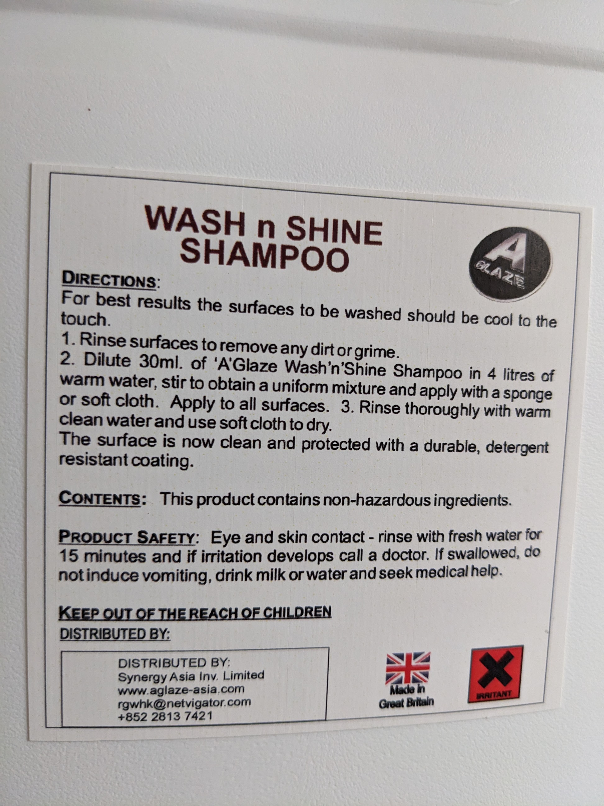 Auto Shampoo 5 Ltr Instructions