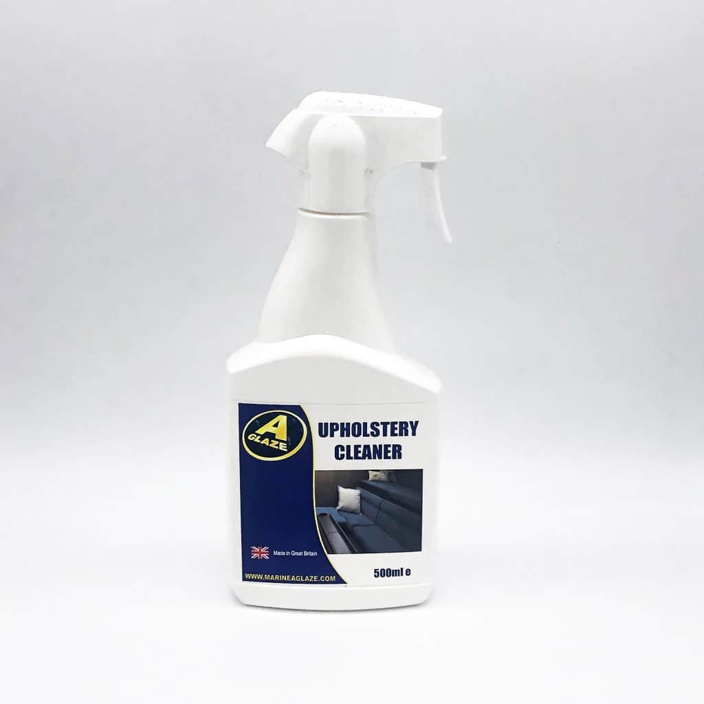 The new upholstery cleaner will clean seating on the vessel including Alcantara seating. Spray directly onto the surface to be cleaned and scrub with a soft sponge or microfibre cloth. 