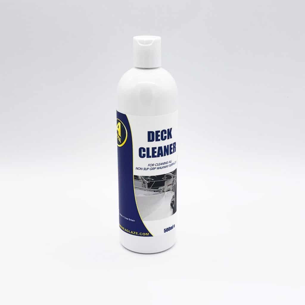 Deck Cleaner. Product is used for cleaning all walkway surfaces such as diamond pattern deck mouldings. Deck Cleaner is a very highly concentrated cleaner for use through a pressure washer or manually